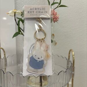 Acrylic Miffy🐰💙Key Chain with a Candy Design